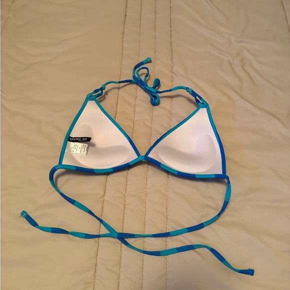 Adore Me Blue Halter Bikini top - Picture 2 of 4